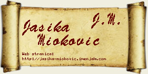 Jasika Mioković vizit kartica